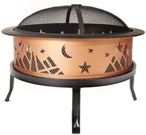 Catalina Creations Round Copper Colored Accented Cauldron